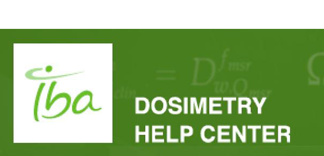 IBA Dosimetry physics logo help center